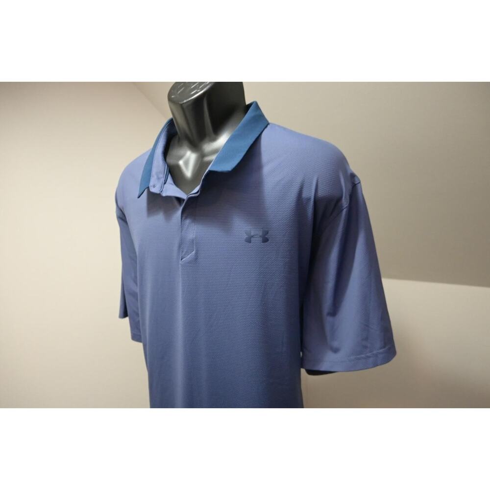 Under Armour Golf Polo HeatGear Iso-Chill Striped Athletic Golf Shirt Mens 3XL